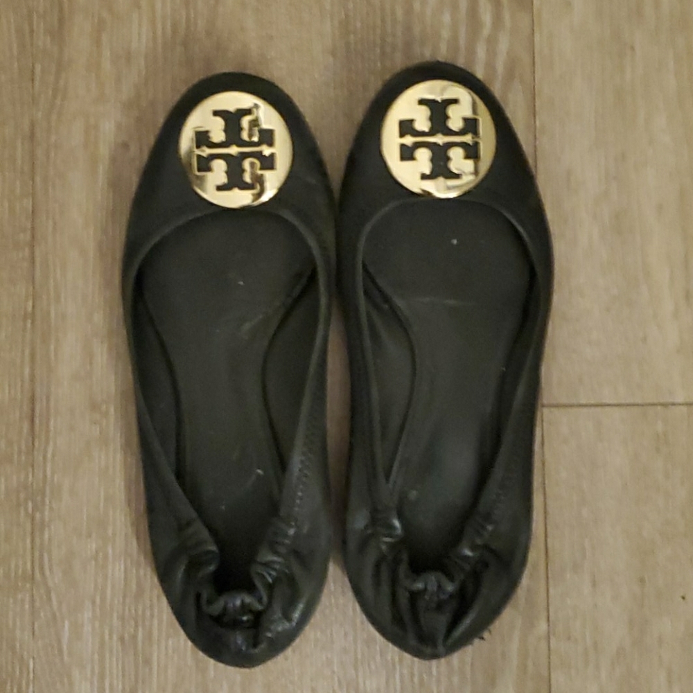 Tory Burch Black Ballet Flats